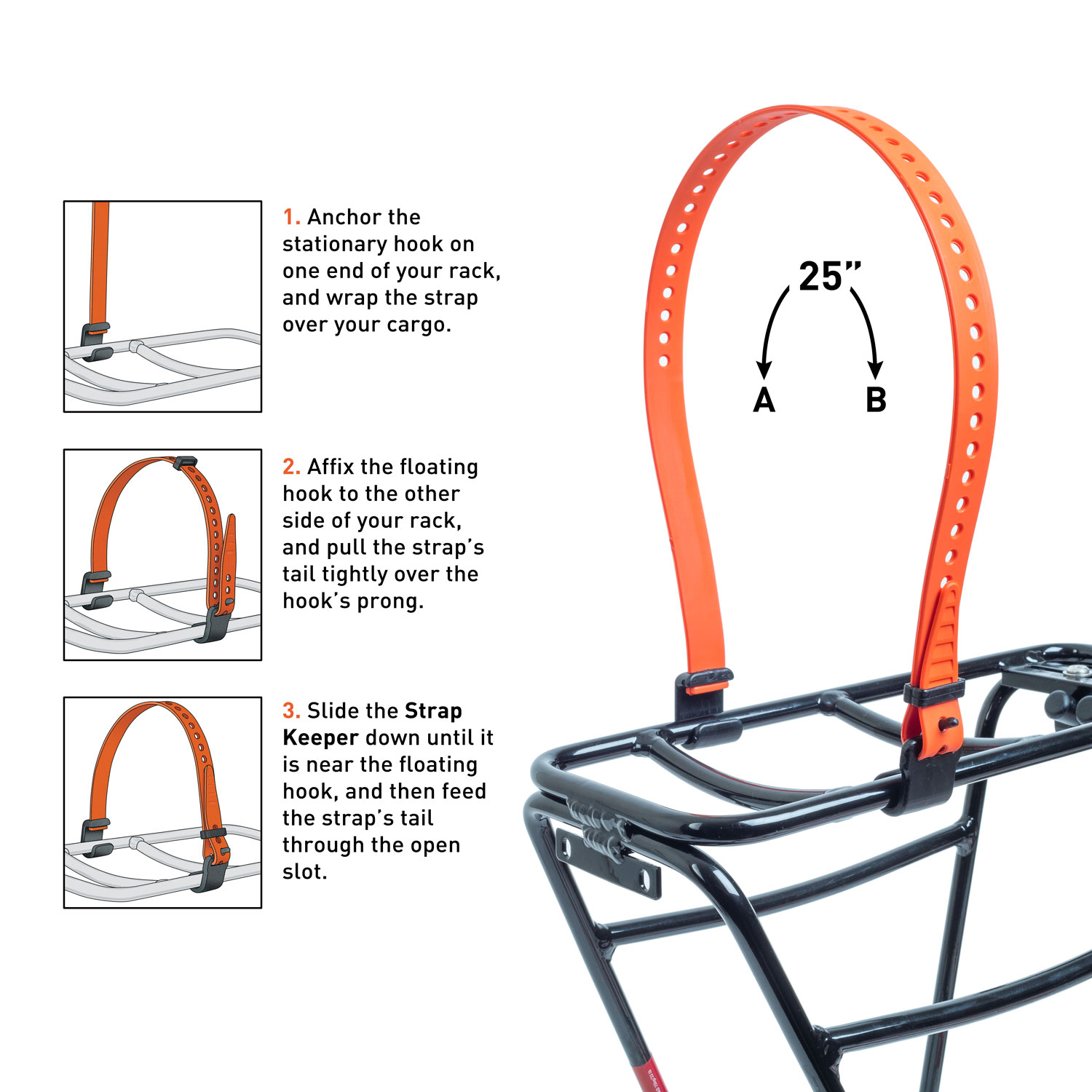 Voile Voile Rack Strap with 10mm Hooks 25in